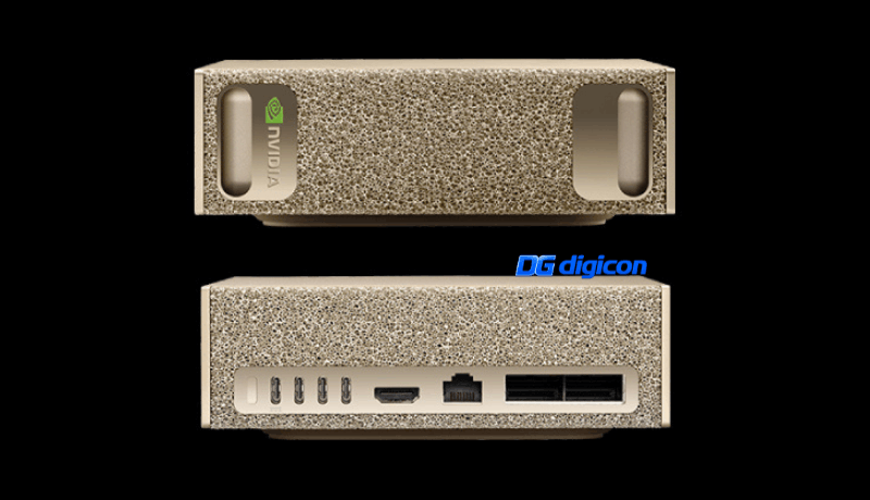 Mặt trước sau của máy tính AI DGX Spark